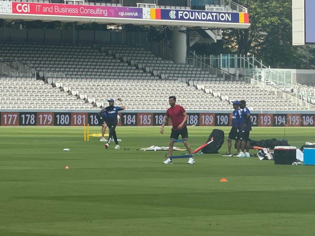 Deepak Chahar joined the Indian team at Lord's.